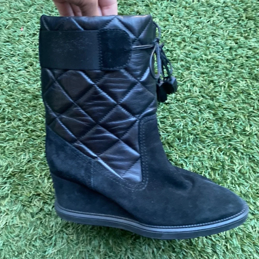 Aquatalia “Caliana” Water Resistant Suede Leather Boots